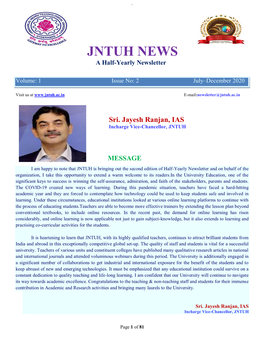 JNTUH NEWS a Half-Yearly Newsletter
