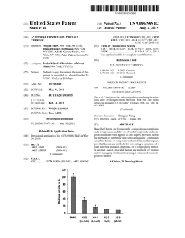 (12) United States Patent (10) Patent No.: US 9,096,585 B2 Shaw Et Al