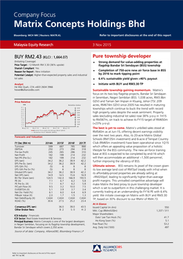 Matrix Concepts Holdings Bhd