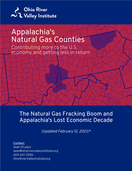 Appalachia's Natural Gas Counties Contributing More to the U.S