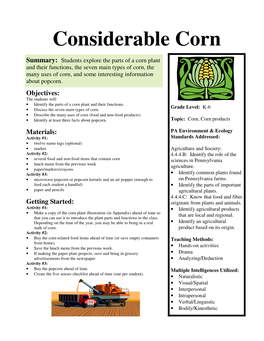 Considerable Corn