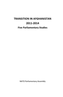 Transition in Afghanistan 2012