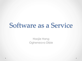 Software As a Service
