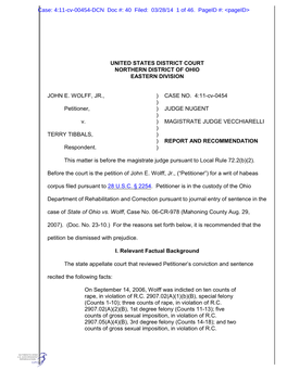 Case: 4:11-Cv-00454-DCN Doc #: 40 Filed: 03/28/14 1 of 46. Pageid