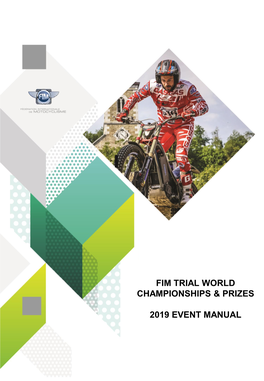 Fim Trial World Championships & Prizes 2019 Event Manual