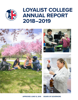 Loyalist College of Applied Arts and Technology – Annual Report 2018-19