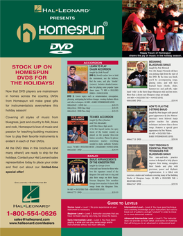 Stock up on Homespun Dvds for the Holidays!