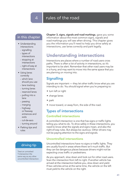 Understanding Intersections –– Stopping at Intersections Are Places Where a Number of Road Users Cross Intersections Paths