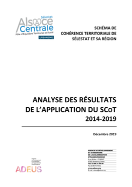 Analyse Des Résultats De L'application Du Scot