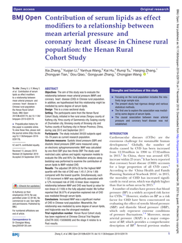 Contribution of Serum Lipids As Effect Modifiers to a Relationship Between Mean Arterial Pressure and Coronary Heart Disease In