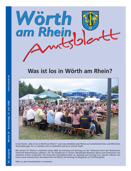 Was Ist Los in Wörth Am Rhein? Leicht, Günter, Finkenweg 4 72 Jahre Ist Der Kampfmittelräumdienst Vor Ort Und Pfirrmann, Karl, Dammstr