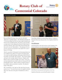 Rotary Club of Centennial Colorado