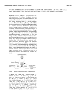 Sugars As the Source of Energized Carbon for Abiogenesis