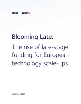 The Rise of Late-Stage Funding for European Technology Scale-Ups