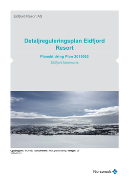 Detaljreguleringsplan Eidfjord Resort