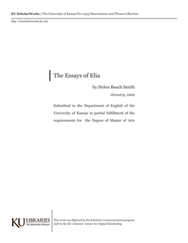 The Essays of Elia