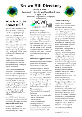 Brown Hill Directory