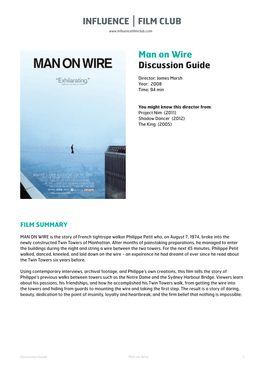 Man on Wire Discussion Guide