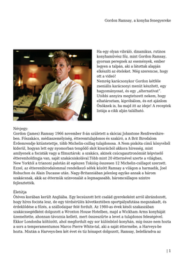 Gordon Ramsay, a Konyha Fenegyereke