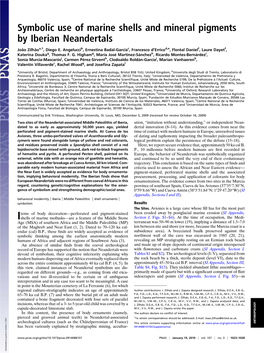 Symbolic Use of Marine Shells and Mineral Pigments by Iberian Neandertals