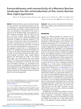 Favourableness and Connectivity of a Western Iberian Landscape for the Reintroduction of the Iconic Iberian Ibex Capra Pyrenaica