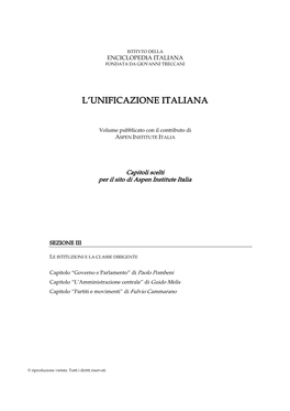 L'unificazione Italiana