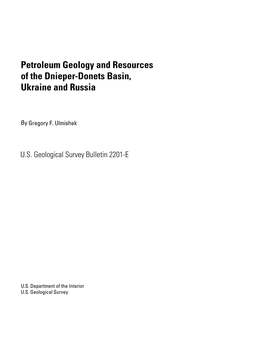 Petroleum Geology and Resources of the Dnieper-Donets Basin, Ukraine and Russia