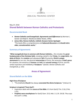 Shared Beliefs Between Roman Catholics and Protestants