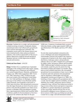 Northern Fen Communitynorthern Abstract Fen, Page 1