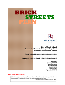 Brick Streets Plan