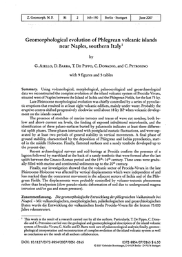 Geomorphological Evolution of Phlegrean Volcanic Islands Near Naples, Southern Italy1