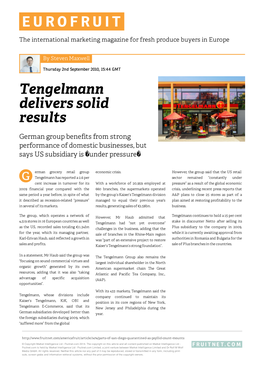Tengelmann Delivers Solid Results
