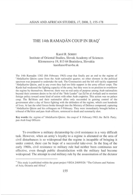 THE 14Th RAMADÄN COUP in IRAQ*