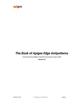 The Book of Apigee Edge Antipatterns V2.0