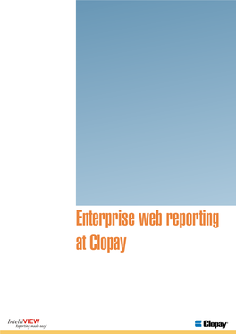 Enterprise Web Reporting at Clopay