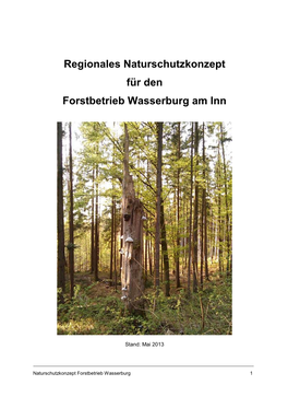 Regionales Naturschutzkonzept Für Den Forstbetrieb Wasserburg Am Inn