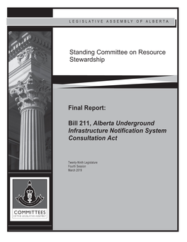 Bill 211, Alberta Underground Infrastructure Notification System Consultation Act