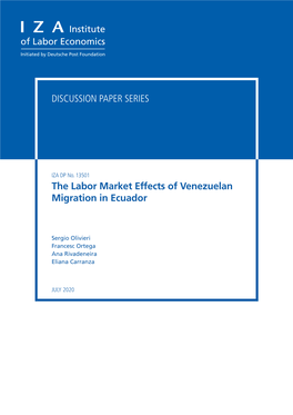 The Labor Market Effects of Venezuelan Migration in Ecuador