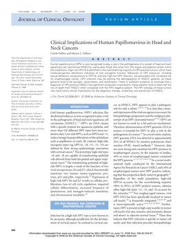 Clinical Implications of HPV in Head and Neck Cancers