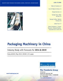 Packaging Machinery in China