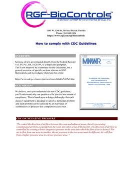 How to Comply with CDC Guidelines