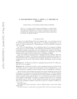 Arxiv:1809.05508V1 [Math.GN] 14 Sep 2018 X 48,54H11