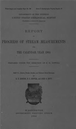 Progress of Stream Measurements