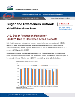 Sugar and Sweeteners Outlook: July 2020