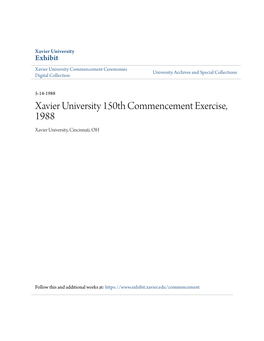 Xavier University 150Th Commencement Exercise, 1988 Xavier University, Cincinnati, OH