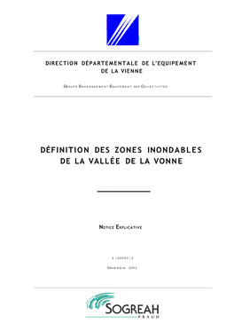 Définition Des Zones Inondables De La Vallée De La Vonne