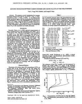 Isotopic Exchange Between Carbon Dioxide and Ozone Via O1D in The