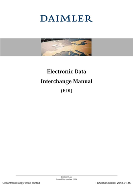 Electronic Data Interchange Manual (EDI)