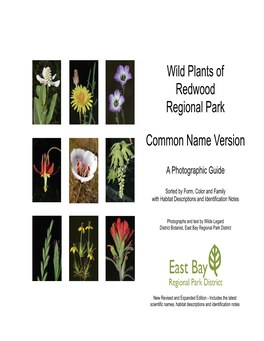 Wild Plants of Redwood Regional Park Common Name Version