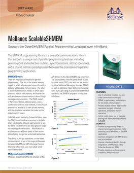 Mellanox Scalableshmem Support the Openshmem Parallel Programming Language Over Infiniband